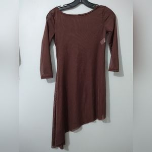 Sheer overlay dance dress